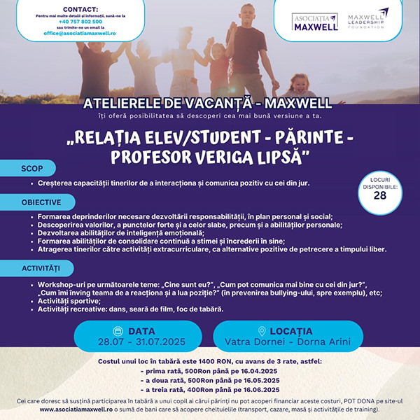 Ateliere de Vacanță Maxwell